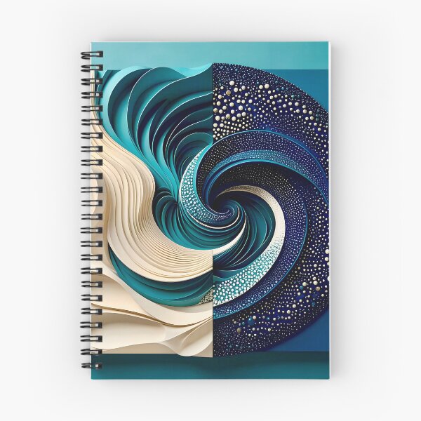 Item preview, Abstract Spiral Design in Blue and White  designed and sold by Vicky Brago-Mitchell®.