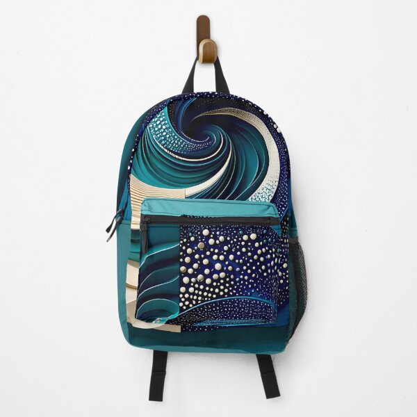 Item preview, Abstract Spiral Design in Blue and White designed and sold by Vicky Brago-Mitchell®.