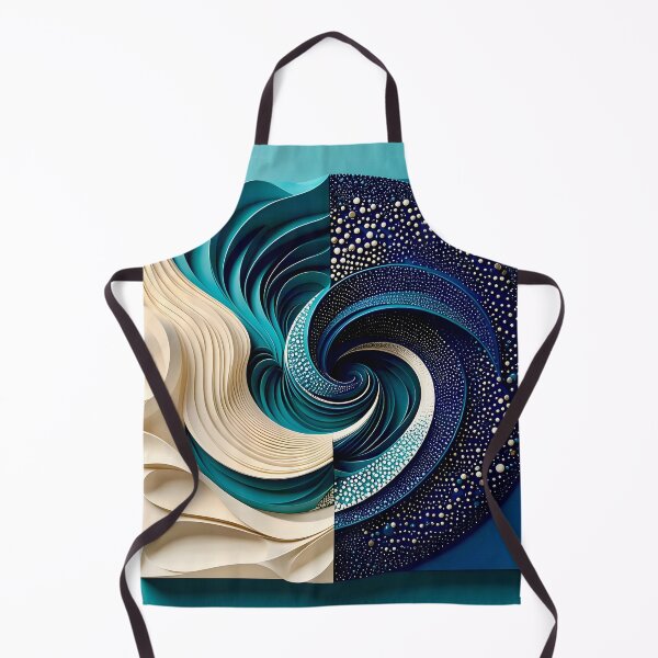 Item preview, Abstract Spiral Design in Blue and White designed and sold by Vicky Brago-Mitchell®.