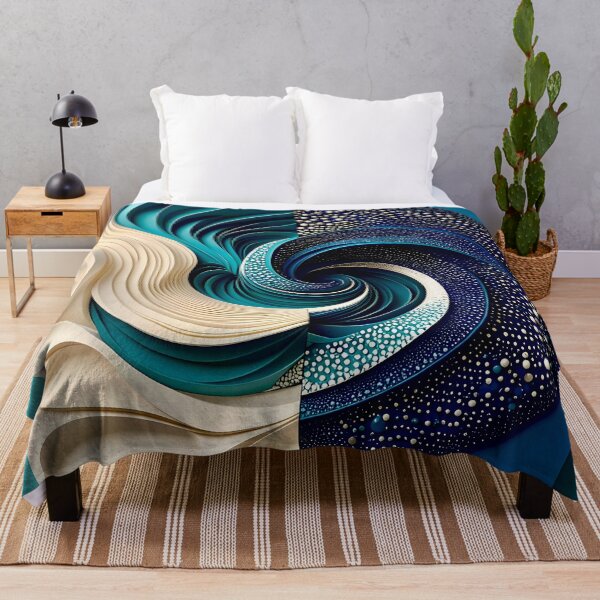 Item preview, Abstract Spiral Design in Blue and White designed and sold by Vicky Brago-Mitchell®.