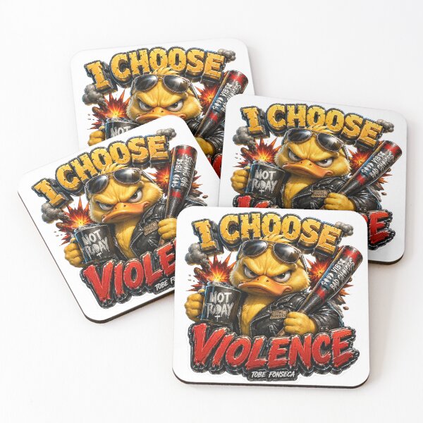 Item preview, I Choose Violence Funny Duck 3D designed and sold by MR4me.