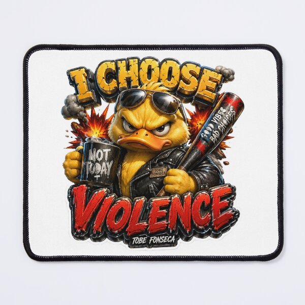 Item preview, I Choose Violence Funny Duck 3D designed and sold by MR4me.