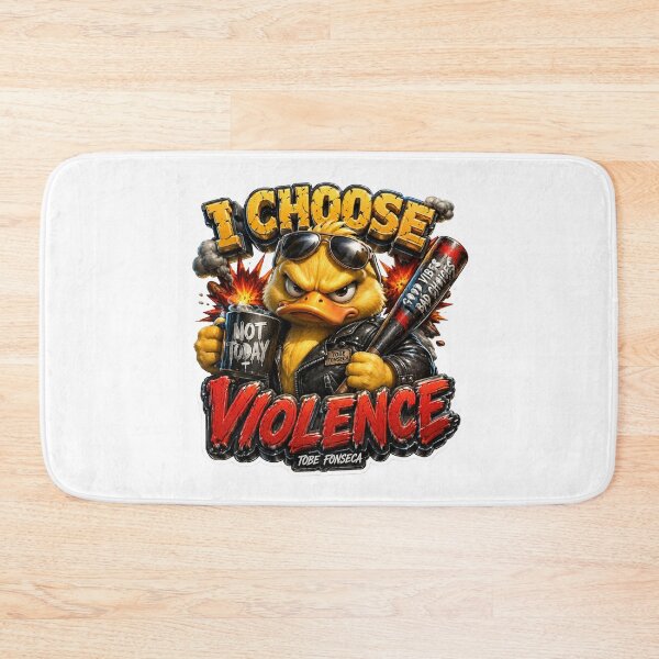 Item preview, I Choose Violence Funny Duck 3D designed and sold by MR4me.