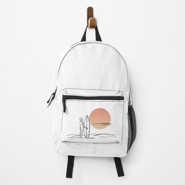 Item preview, Minimalist Surfer With Surfboard Sunset Beach Line Art Summer Design designed and sold by Craft99.
