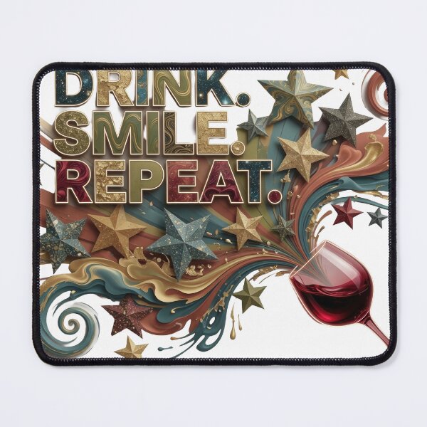 Item preview, Vibrant DRINK SMILE REPEAT designed and sold by dazzlemakers.
