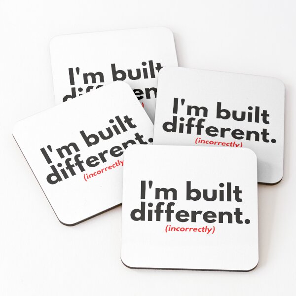 Item preview, I'm built different. (incorrectly) designed and sold by the-craft-shop.
