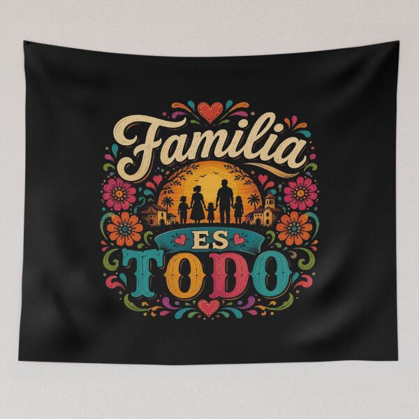 Item preview, Familia Es Todo | Hispanic Heritage Month Family Pride Folk Art Design designed and sold by RJACreative.