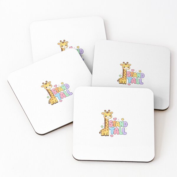 Item preview, Stand Tall Cute Kawaii Giraffe Saying designed and sold by BoosterShop.