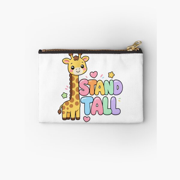 Item preview, Stand Tall Cute Kawaii Giraffe Saying designed and sold by BoosterShop.