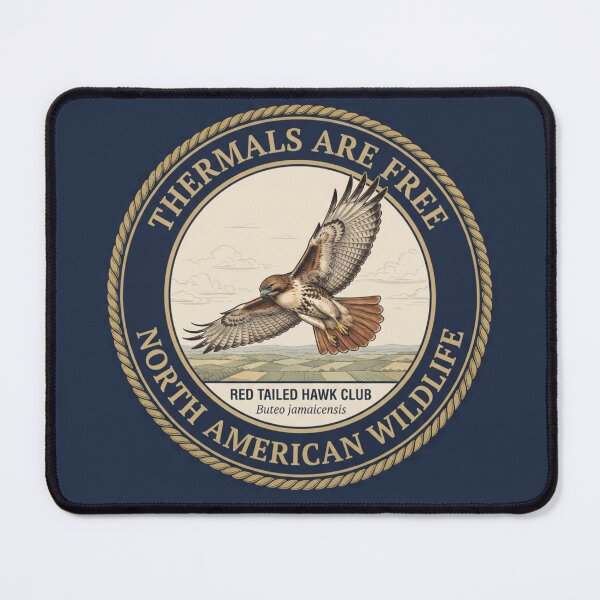 Item preview, Thermals Are Free Hawk Humor Badge designed and sold by CalmCapy Co.