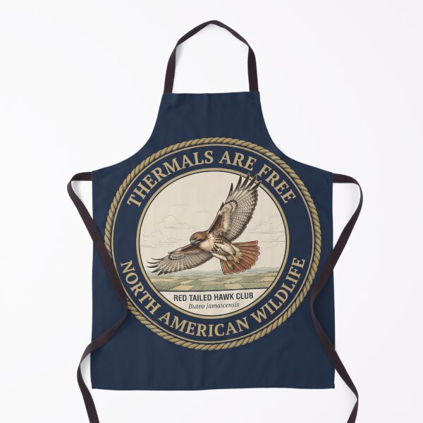 Item preview, Thermals Are Free Hawk Humor Badge designed and sold by CalmCapy Co.