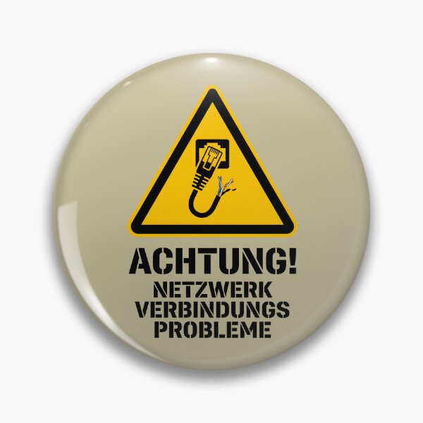 Item preview, Industrial Warning Tech Humor Network Connection Glitch designed and sold by SplashTastic.