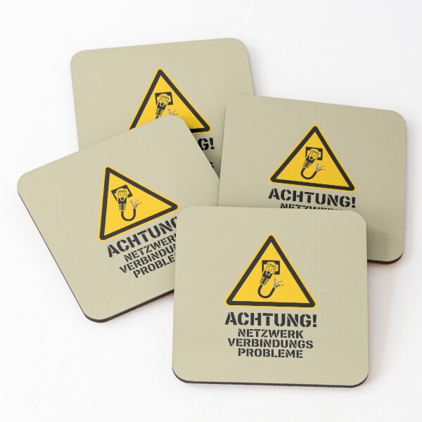 Item preview, Industrial Warning Tech Humor Network Connection Glitch designed and sold by SplashTastic.