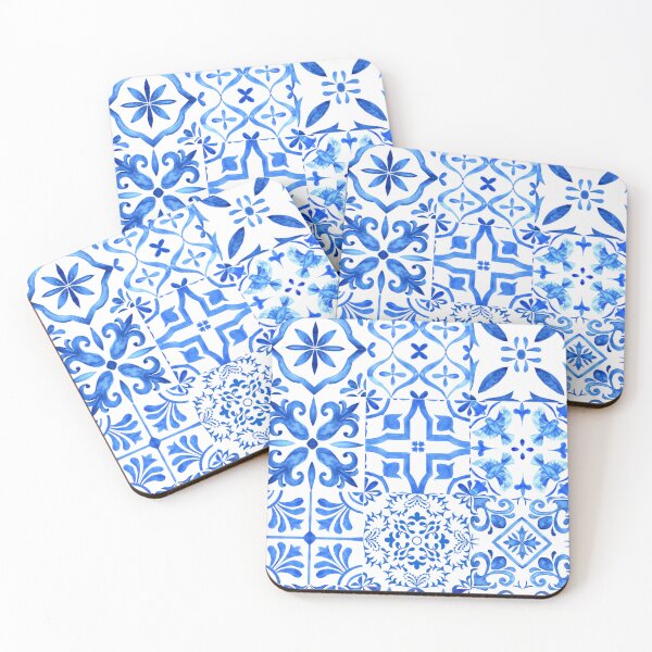 Item preview, Mexican Blue Talavera Tiles designed and sold by Catzelle.