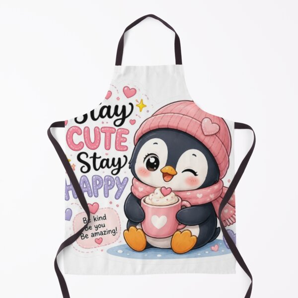 Item preview, Cute Kawaii Penguin Sticker | Stay Cute Stay Happy | Winter Penguin | Pastel Animal Sticker4 designed and sold by Vegasstickers.