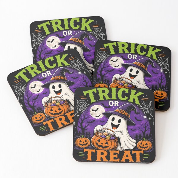 Item preview, Trick or Treat Cute Halloween Ghost designed and sold by Myra365Art.