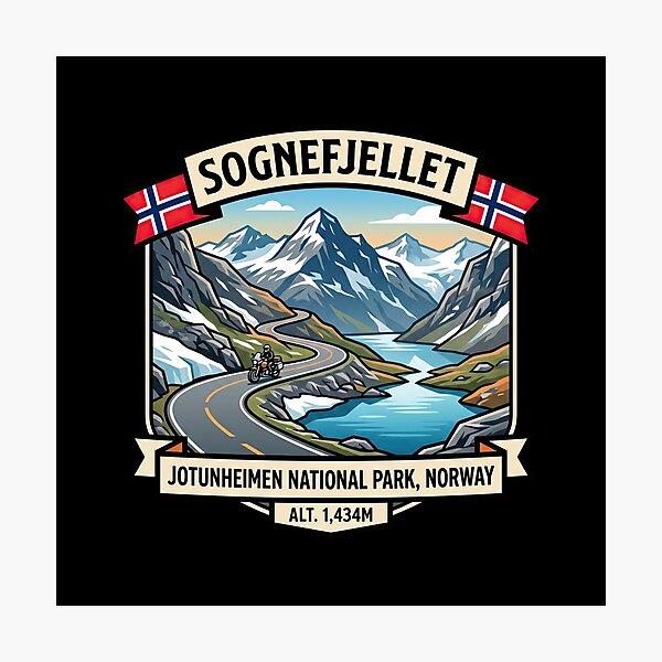 Item preview, Sognefjellet Norway Scenic Mountain Road designed and sold by enzoade.