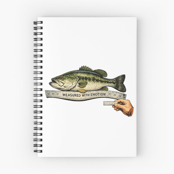 Item preview, Measured With Emotion – Funny Fishing Bass Ruler designed and sold by Concrete Coffee Studio.