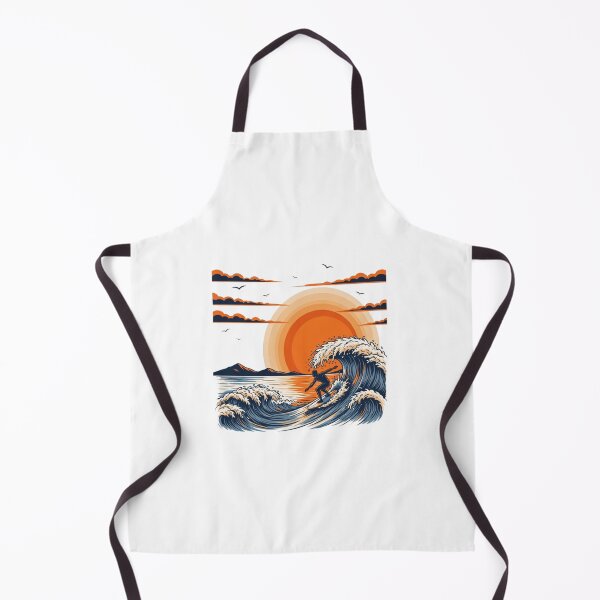 Item preview, Surfing Sunset Ocean Wave Retro Beach Adventure Summer Design designed and sold by Craft99.