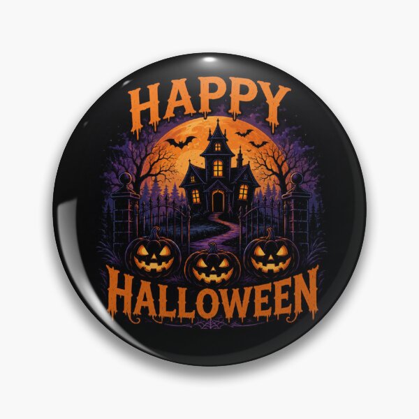 Item preview, Happy Halloween - Haunted House and Pumpkins designed and sold by Myra365Art.