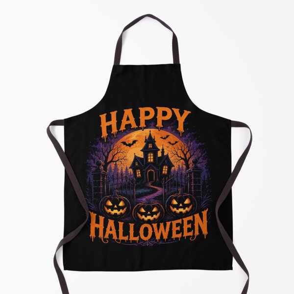 Item preview, Happy Halloween - Haunted House and Pumpkins designed and sold by Myra365Art.
