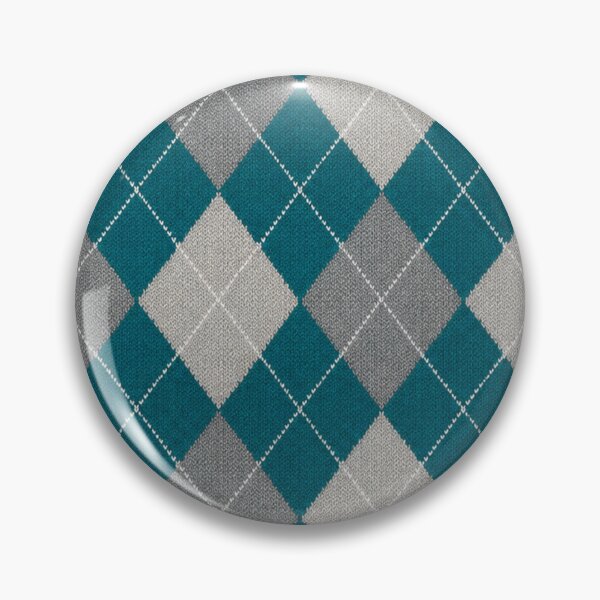 Item preview, Classic Teal and Grey Argyle Knit Pattern designed and sold by zenjiinspired.