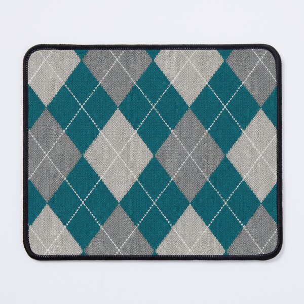 Item preview, Classic Teal and Grey Argyle Knit Pattern designed and sold by zenjiinspired.