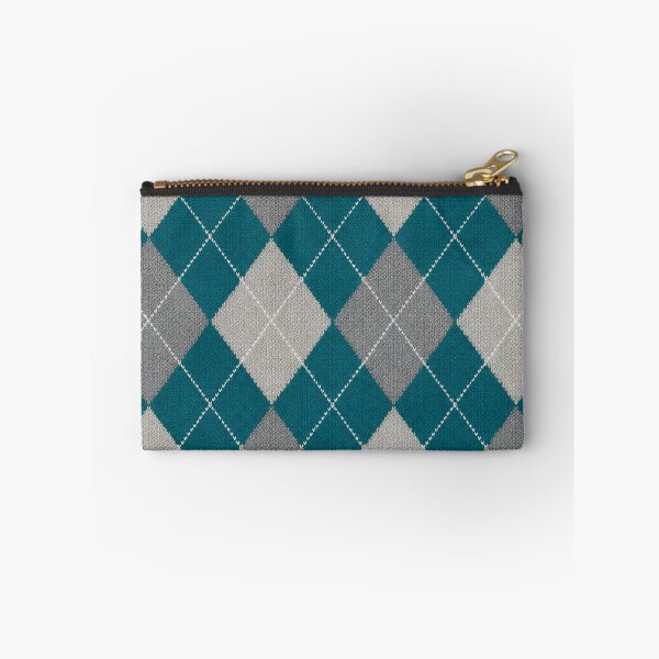 Item preview, Classic Teal and Grey Argyle Knit Pattern designed and sold by zenjiinspired.