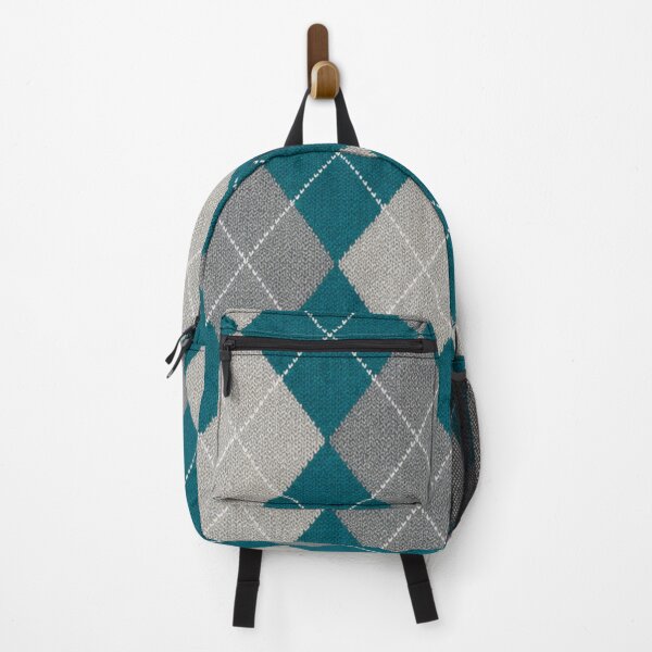 Item preview, Classic Teal and Grey Argyle Knit Pattern designed and sold by zenjiinspired.