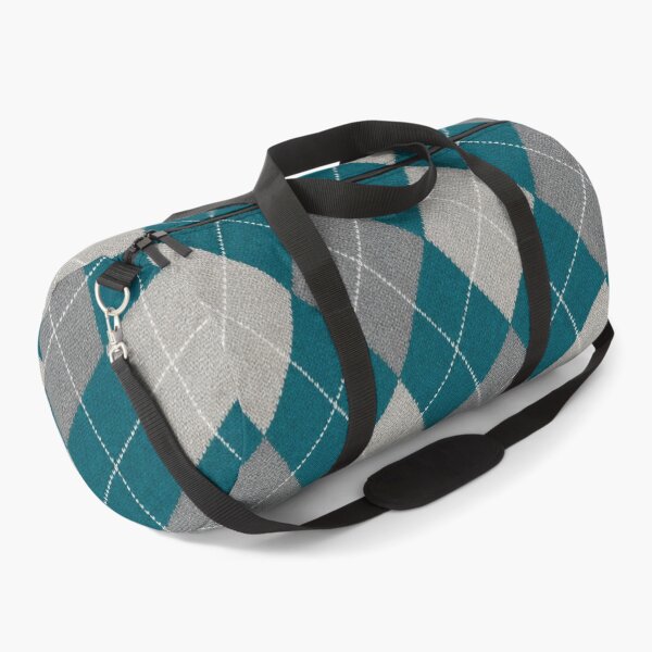 Item preview, Classic Teal and Grey Argyle Knit Pattern designed and sold by zenjiinspired.