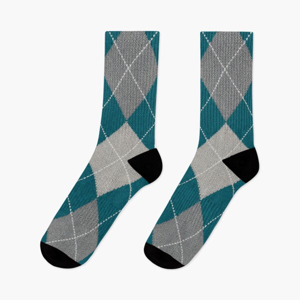 Item preview, Classic Teal and Grey Argyle Knit Pattern designed and sold by zenjiinspired.