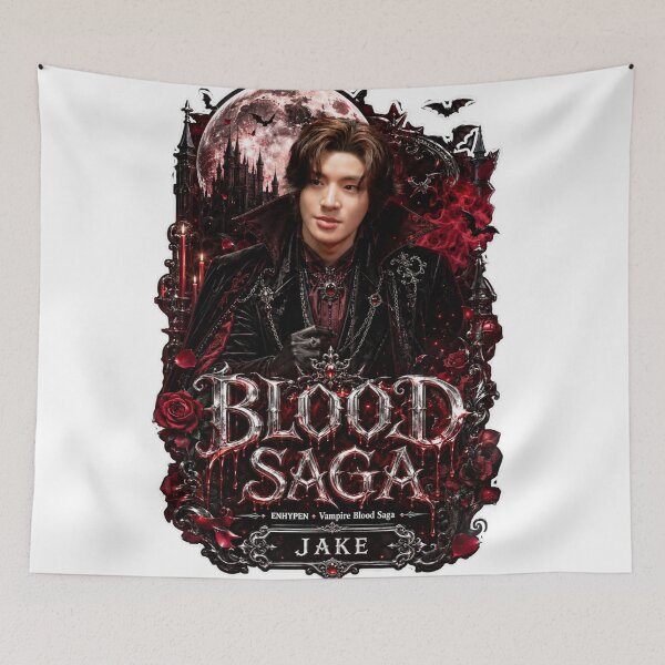 Item preview, ENHYPEN Jake Blood Saga Tour Vampire Crown Fan Art designed and sold by Valeree Store.