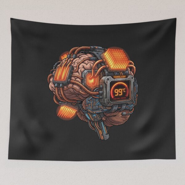 Item preview, Cyberpunk Brain Overheating GPU Tech Humor designed and sold by SplashTastic.