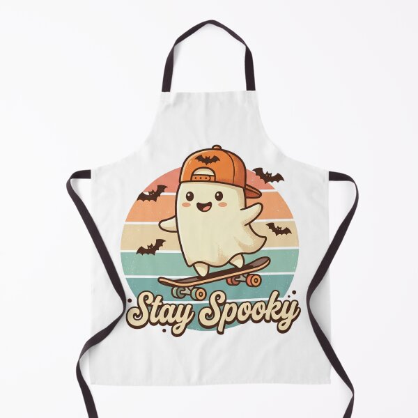 Item preview, Stay Spooky Cute Skateboarding Ghost Retro Halloween Kids Shirt designed and sold by DIRTYSKETCHH.