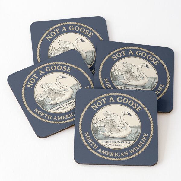 Item preview, Not A Goose Trumpeter Swan Humor Badge designed and sold by CalmCapy Co.