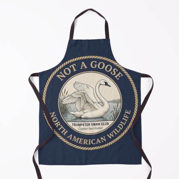 Item preview, Not A Goose Trumpeter Swan Humor Badge designed and sold by CalmCapy Co.