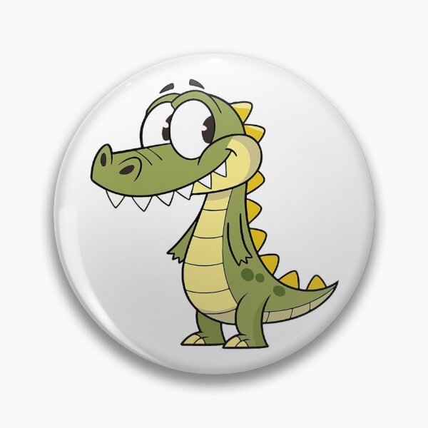 Item preview, Cute Cartoon Alligator Sticker | Funny Smiling Crocodile Cartoon | Kawaii Reptile Animal Illustration designed and sold by Roni554.