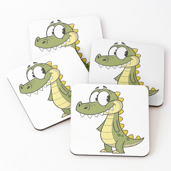 Item preview, Cute Cartoon Alligator Sticker | Funny Smiling Crocodile Cartoon | Kawaii Reptile Animal Illustration designed and sold by Roni554.