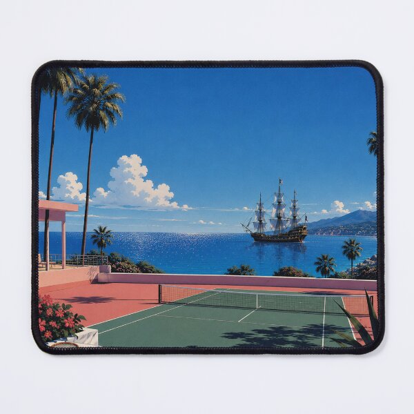 Item preview, Hiroshi Nagai Tennis Court Pirate ship cove Large poster designed and sold by SteakSwauce.