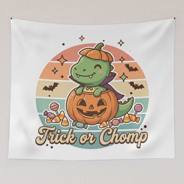 Item preview, Trick or Chomp Cute Dinosaur Halloween Pumpkin Costume Shirt designed and sold by DIRTYSKETCHH.