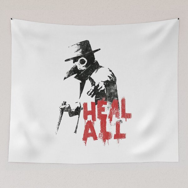 Item preview, Plague Doctor Pointing Wooden Cane Urban Stencil designed and sold by EdvvinStudios.