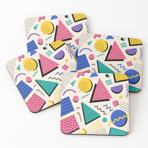 Item preview, Colorful Memphis Geometric Collage 80s Retro Abstract Pattern designed and sold by teemix.