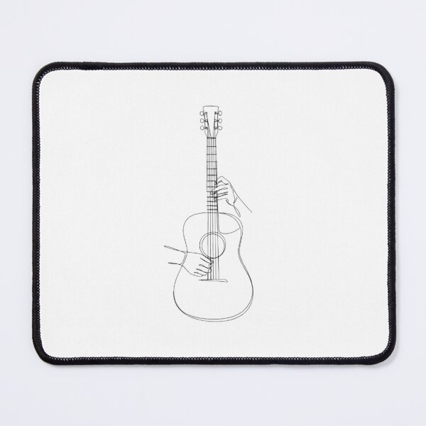 Item preview, Acoustic Guitar Line Art Hand Drawn Music Illustration designed and sold by Craft99.