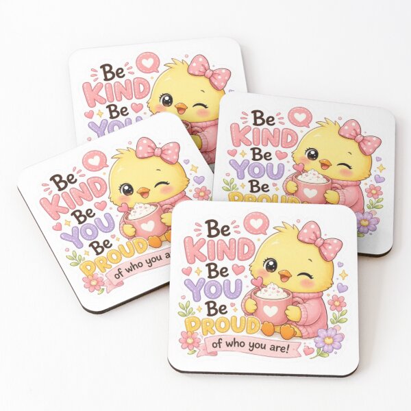 Item preview, Cute Kawaii Chick Sticker | Be Kind Be You Be Proud | Baby Chick Sticker | Pastel Animal Art designed and sold by Vegasstickers.