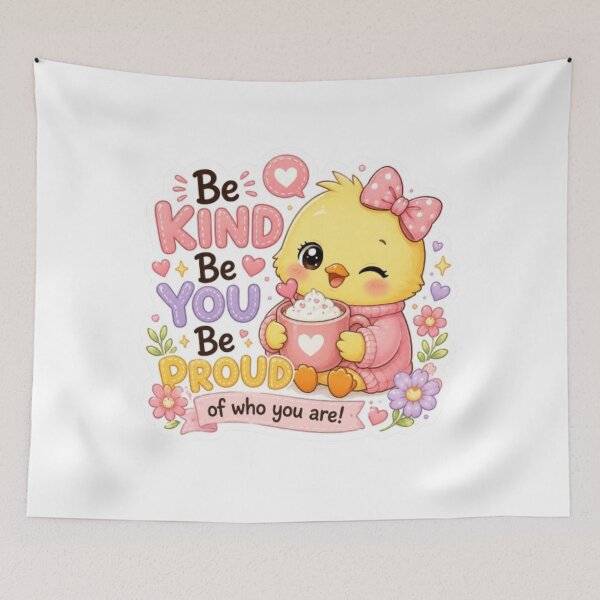 Item preview, Cute Kawaii Chick Sticker | Be Kind Be You Be Proud | Baby Chick Sticker | Pastel Animal Art designed and sold by Vegasstickers.