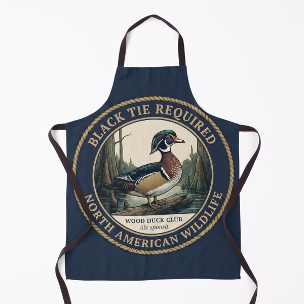 Item preview, Black Tie Required Wood Duck Humor Badge designed and sold by CalmCapy Co.