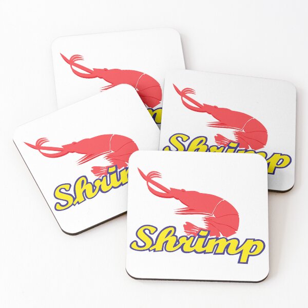 Item preview, Red Prawn Seafood Graphic Yellow Typography designed and sold by Jengvbc.