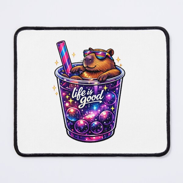 Item preview, Cosmic Capybara Boba Tea Cute Space Galaxy Aesthetic designed and sold by teemix.