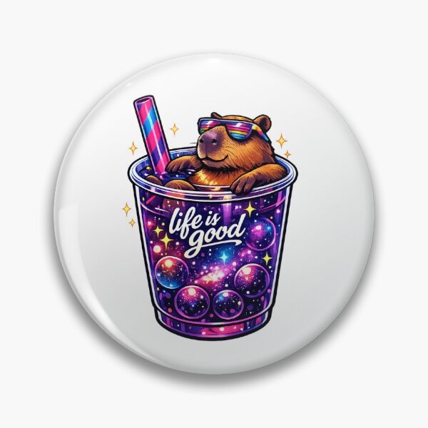 Item preview, Cosmic Capybara Boba Tea Cute Space Galaxy Aesthetic designed and sold by teemix.