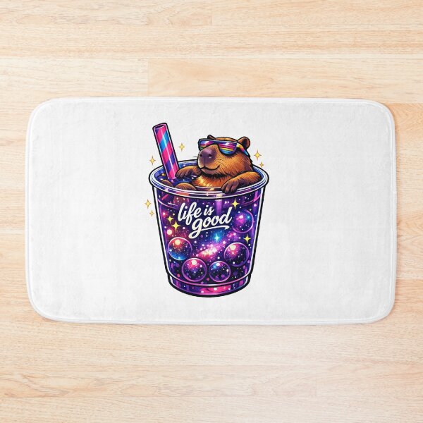 Item preview, Cosmic Capybara Boba Tea Cute Space Galaxy Aesthetic designed and sold by teemix.